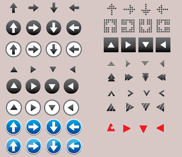 Free Vector Arrow Icons Set