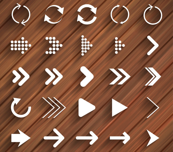 Free Vector Modern Arrow ans Reload Icons