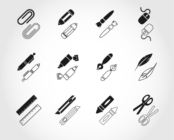 Free Vector Office Supplies Icons