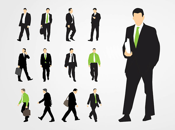 FreeVector-Businessmen-Graphics Silhouettes