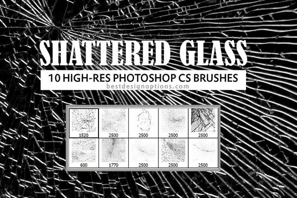 High Res Shattered Glass Brushes