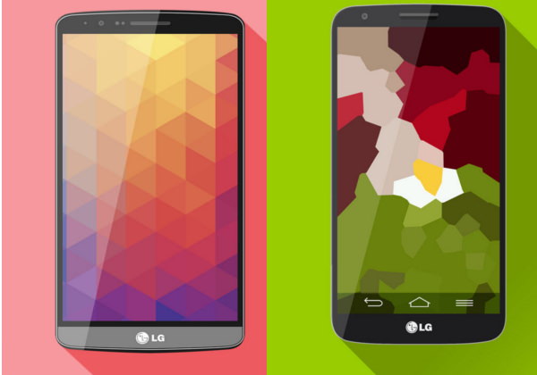 LG Mobile mockup with customizable layers