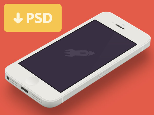 Minimal iphone 5 mockup Template