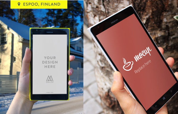 Nokia lumia Mockups