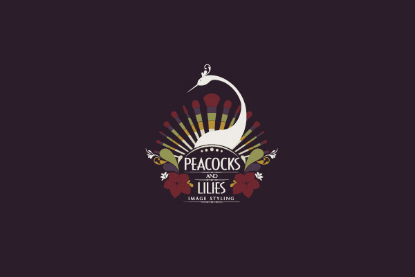 Peacock and Lilies Logo Design