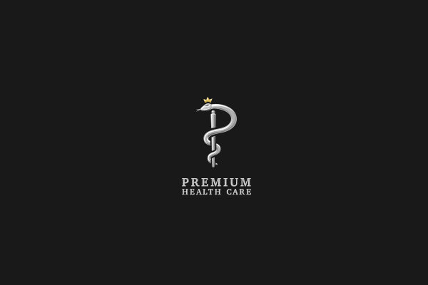 Premium Health Care Snake Logo