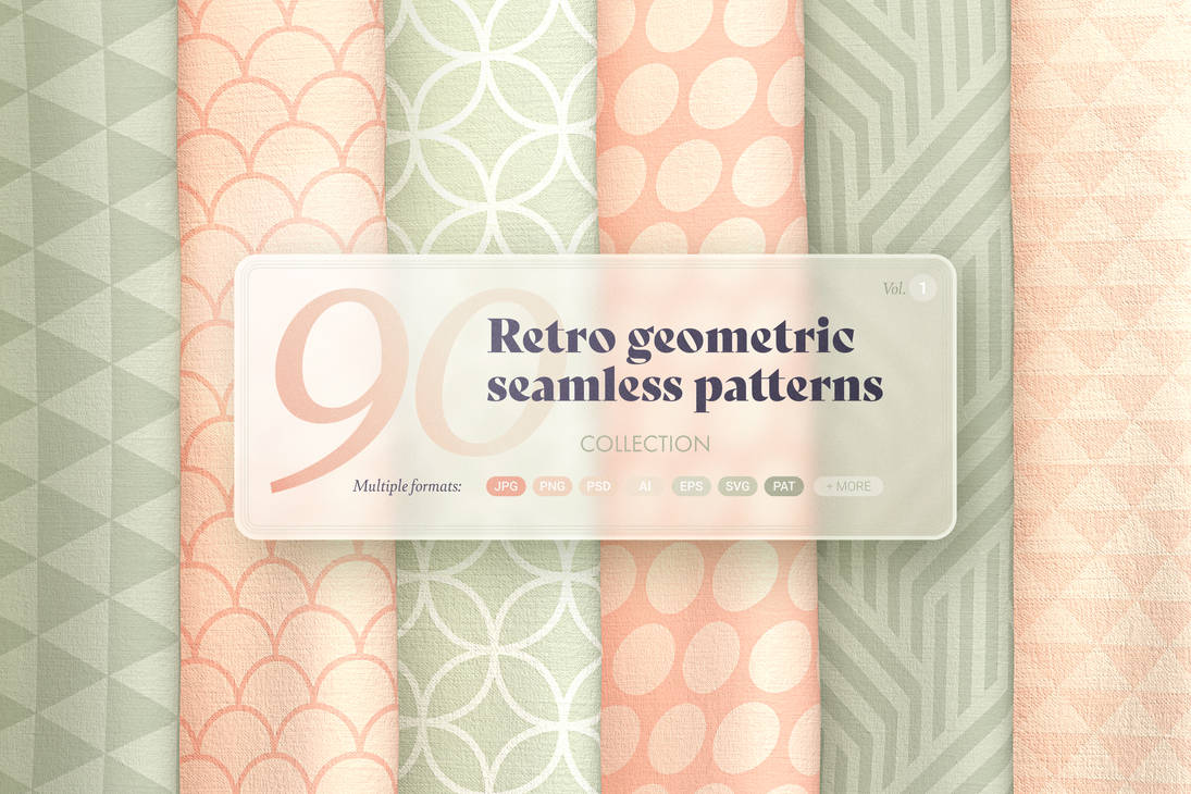 Retro Geometric Seamless Patterns Collection