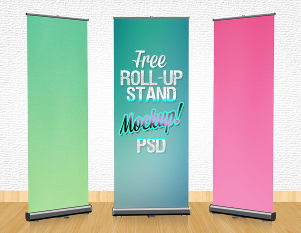 Rollup Banner Stand Mockup PSD
