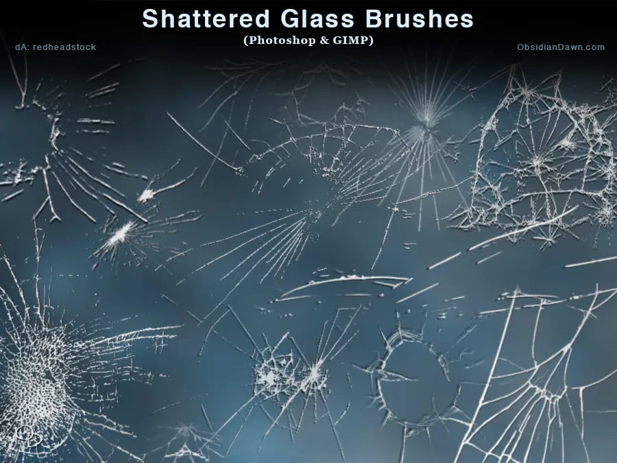 Shattered Glass for Photoshop Brushes