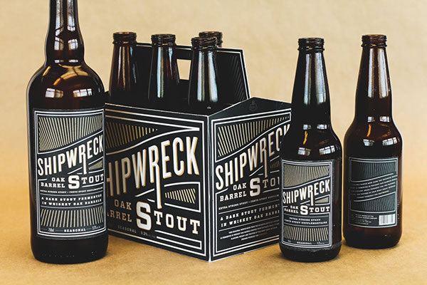 Shipwreck Oak Barrel Stout Label Logo