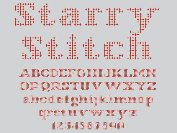 Starry Stitch font