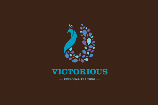 Victorious Peacock Logo Design