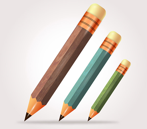 Wooden Pencil Collections Free vector