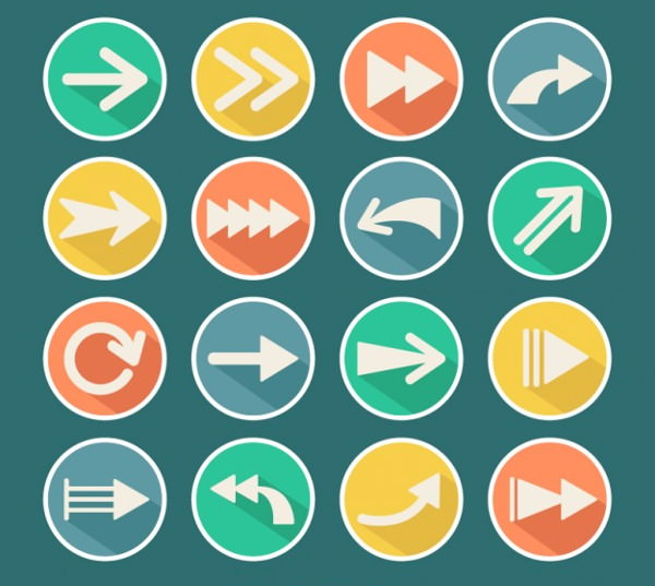 collection of Colorful Arrow Icons