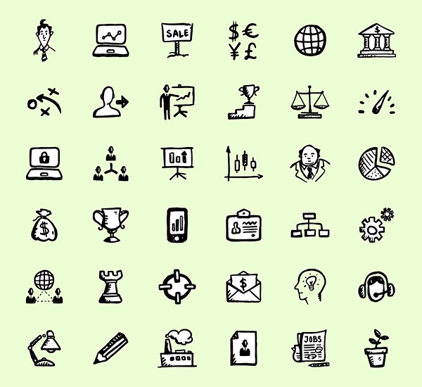 free-psd-hand-drawn-finance-icons