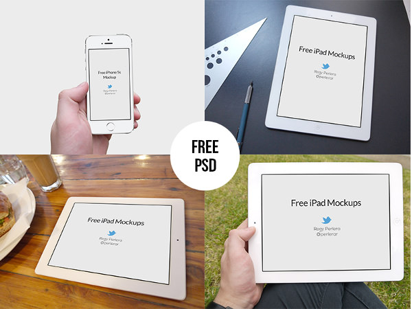 iPad and iPhone mockup psd