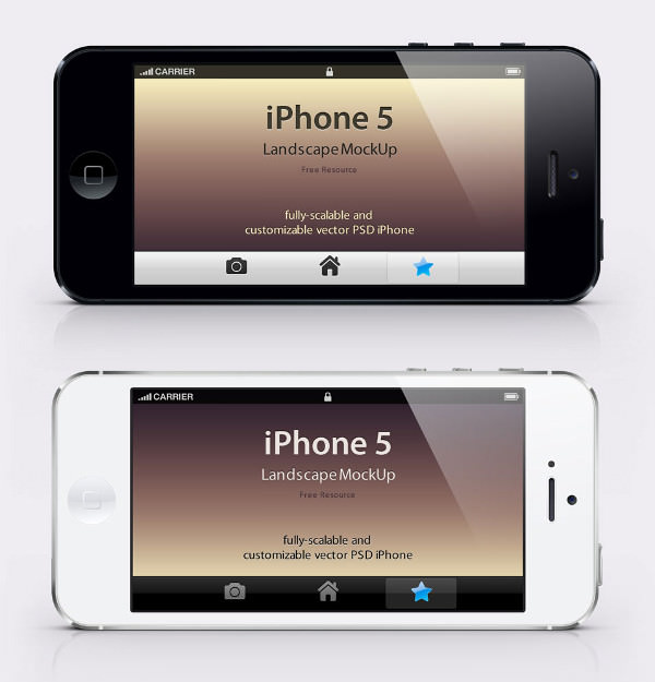 Download 50+ Photorealistic Free PSD iPhone 5 Mockups | FreeCreatives PSD Mockup Templates