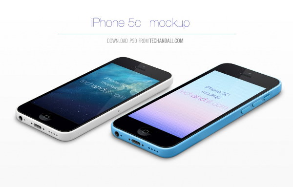 iPhone 5C Mockup PSD