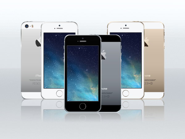 iPhone 5S Free Vector mockup design