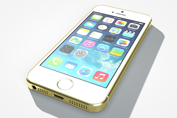 iPhone 5s Gold Layer Mockup