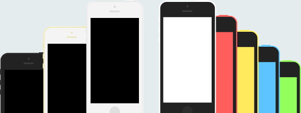 iPhone 5s and iphone 5c flat templates