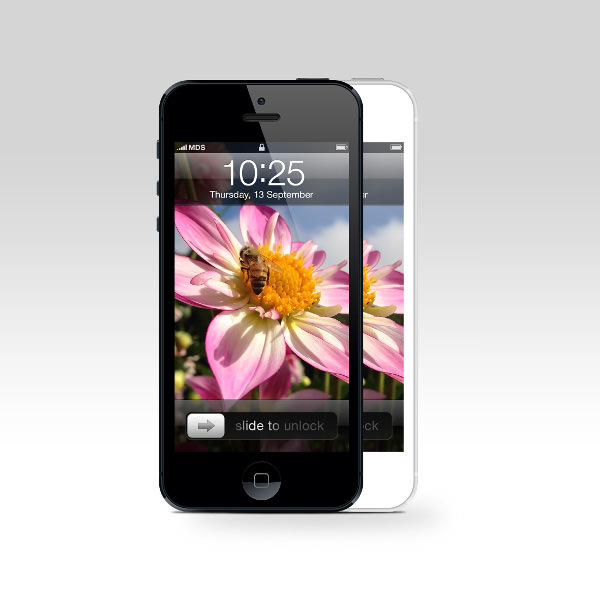 iphone 5 front view Mockup