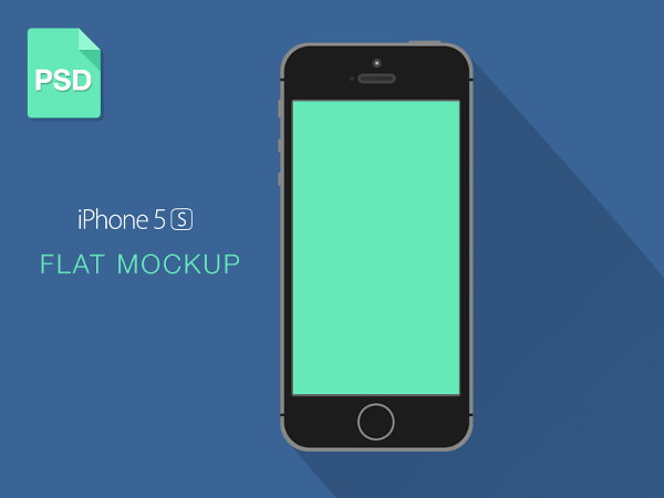 iphone 5s Flat Mockup