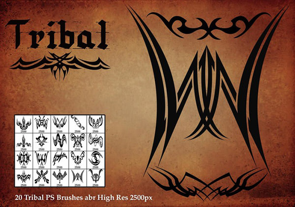 tribal tattoo brushes