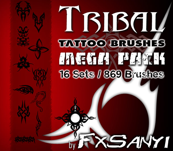 mega pack of tattoo brushes