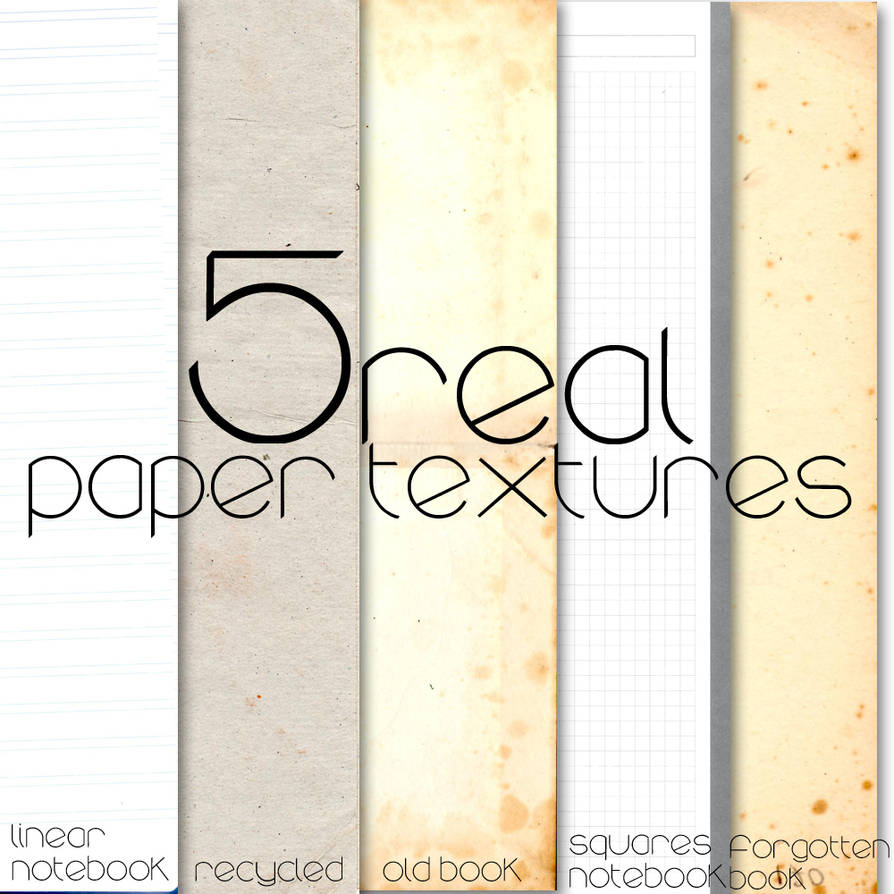 5 Real Notebook Paper Textures