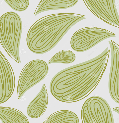 Abstract Seamless Pattern Green Leaves