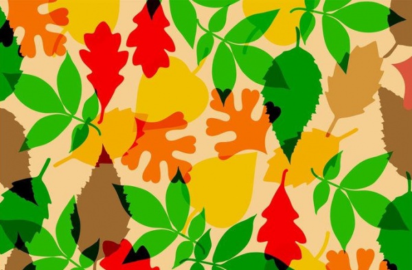 Autumnal Leaves Vector Pattern