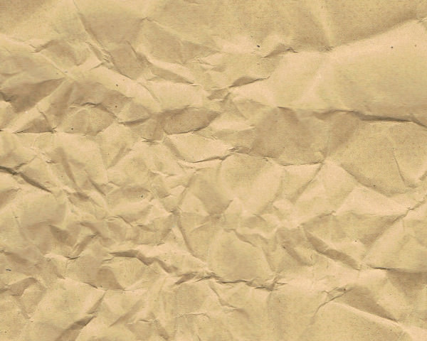 Badly Crumpled Brown Paper Texture Stock