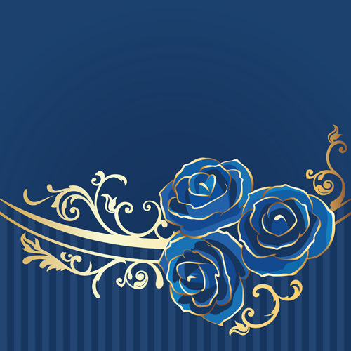 Beautiful Blue Rose Vintage Background