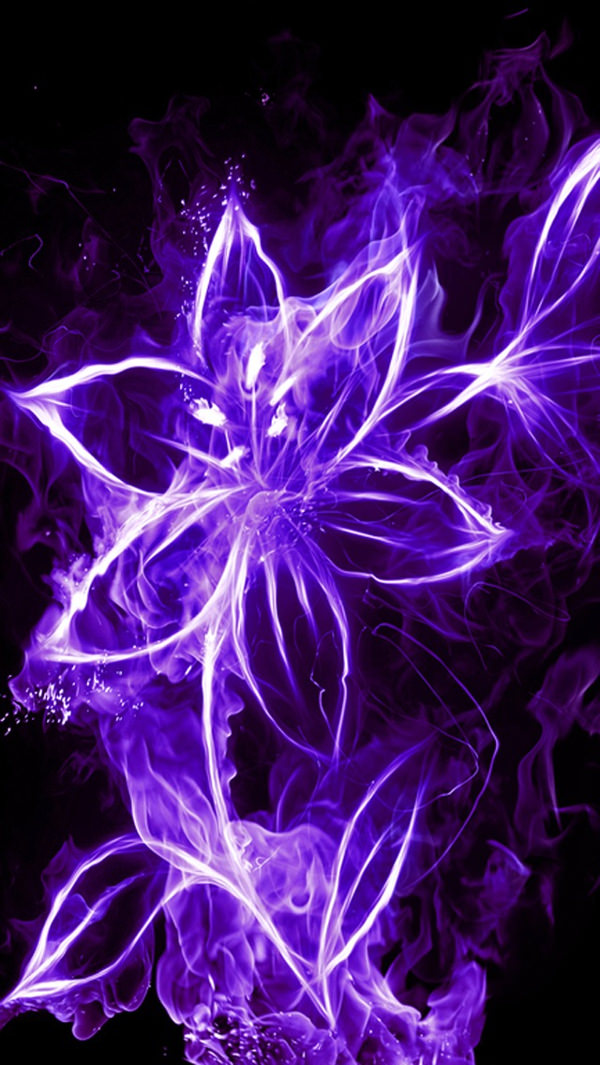 Beautiful Purple Flame Flower IPhone 5 Background