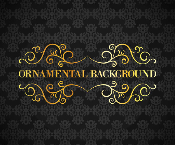 Black Vintage Ornamental Background