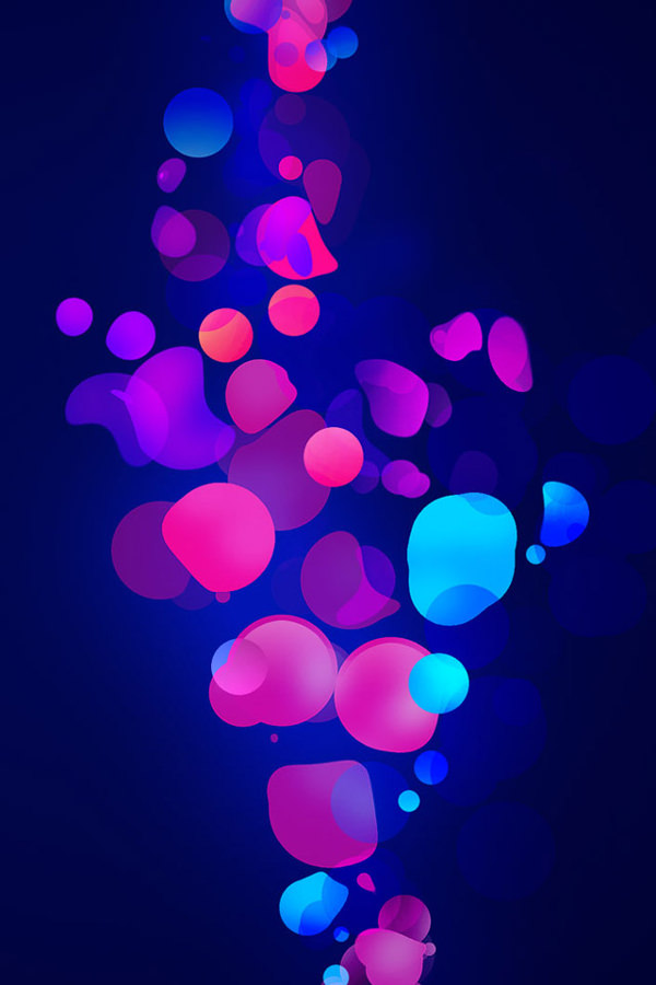Blue & Pink Shapes iPhone 4s Background