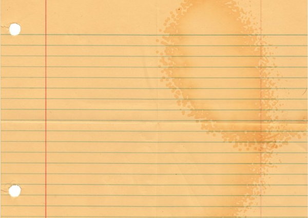 Coffee Stains on Lined Paper Texture