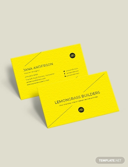 creative interior design business card