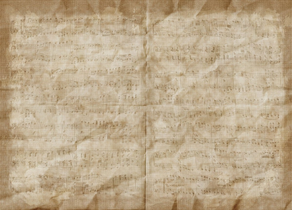 Crumpled Brown Music Paper Texture