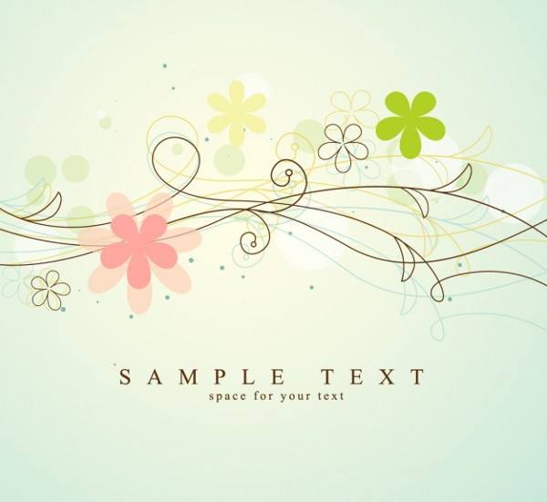 Cute Floral Background Vector