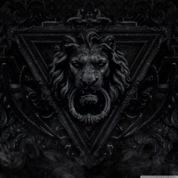 Dark Gothic Lion iPhone Background