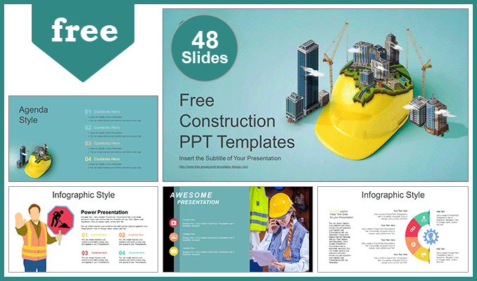 Download Free Construction Helmet City PowerPoint Templates