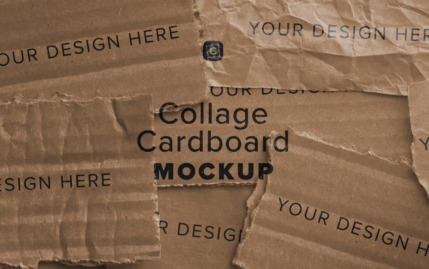 Free Collage Cardboard Layout 