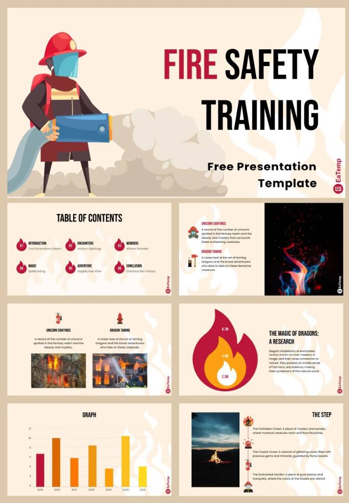 Free Fire Safety Training PPT Presentation Template