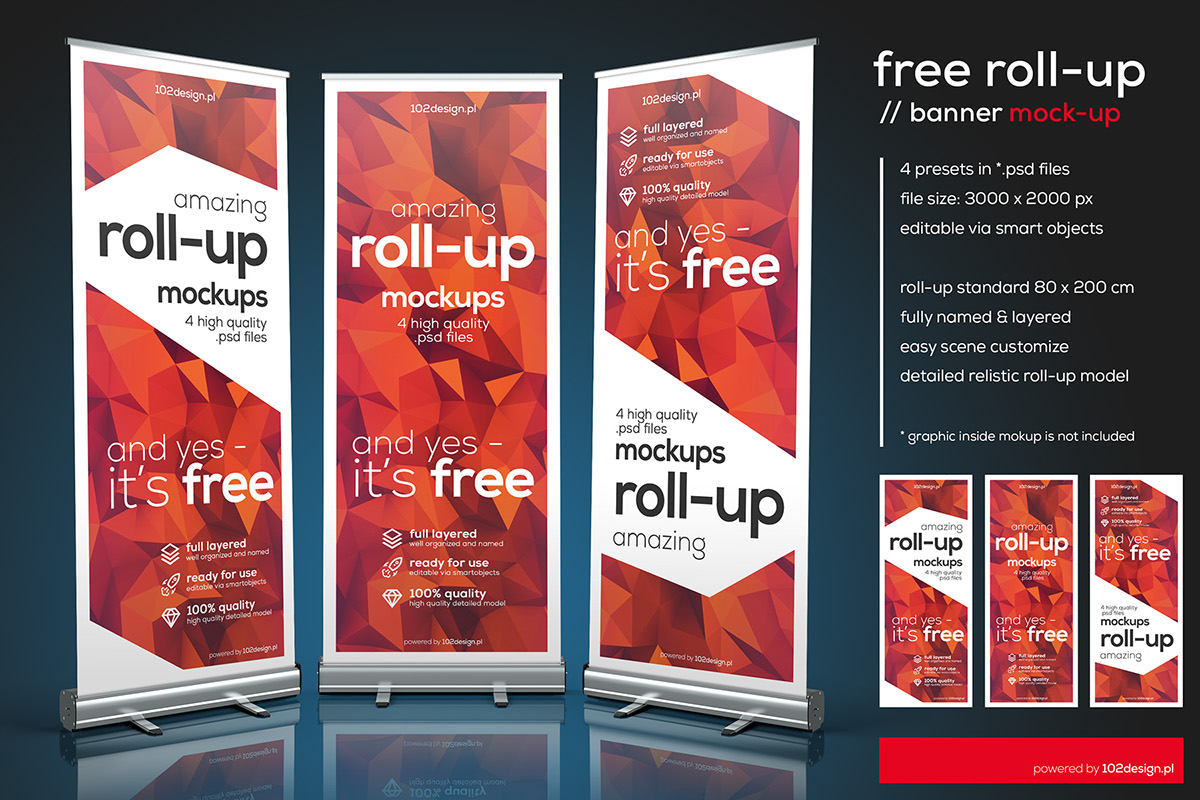 Free Roll-up Banner Stand Design Template