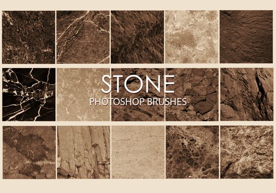 Free Stone Photoshop Brushes