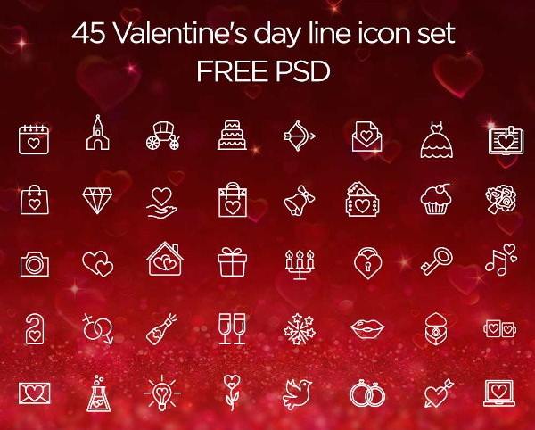 Free Valentine day icons