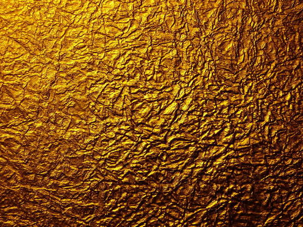 Gold Metal Wrinkled Paper Texture
