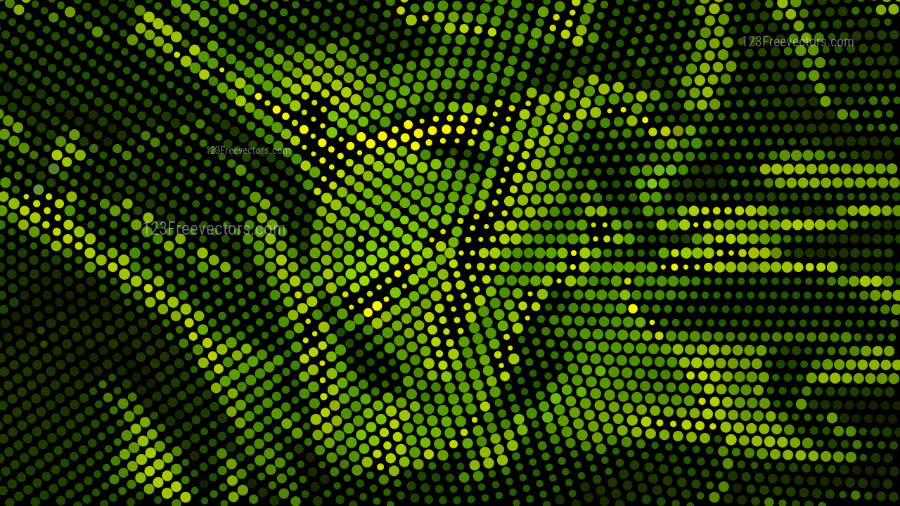 Green and Black Halftone Pattern Background Design